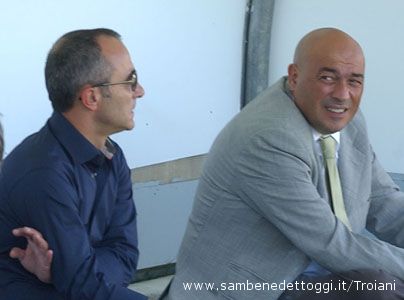 Il presidente Gianni Tormenti e il diesse Maurizio Natali seguono sempre molto da vicino la squadra rossoblu